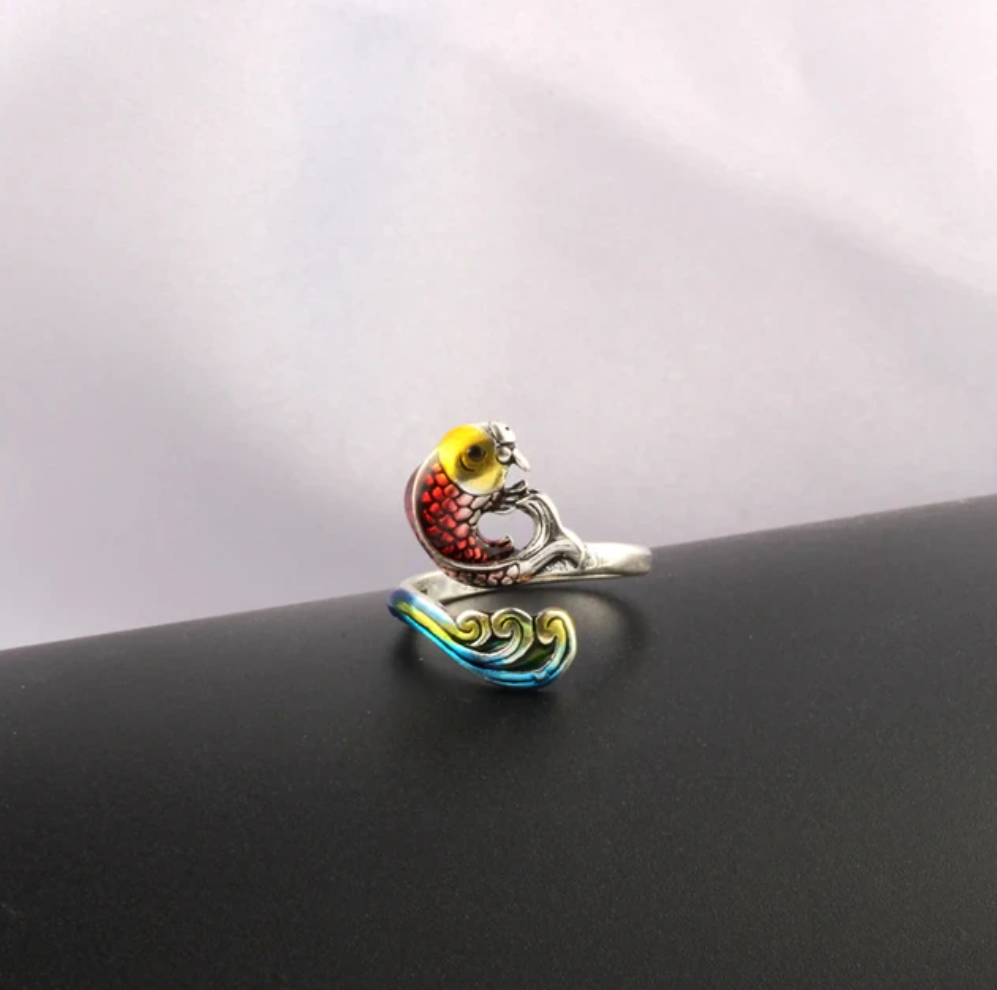 Peacock Shaped Knitting Ring