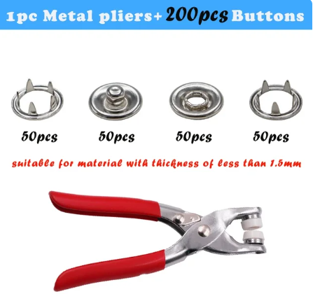 Metal Plier Snap Fasteners