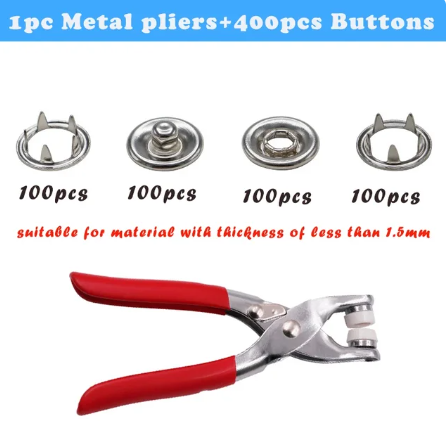 Metal Plier Snap Fasteners