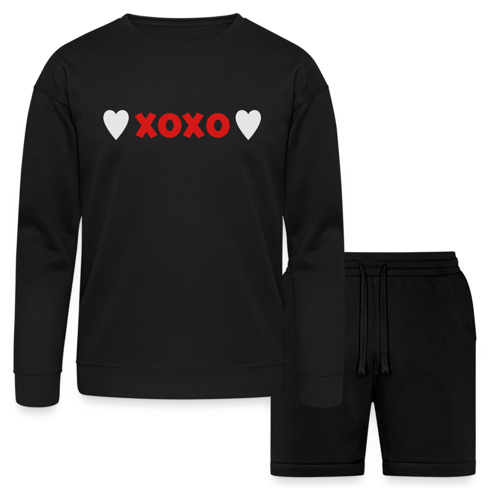 Bella + Canvas Unisex Sweatshirt & Short Set - black