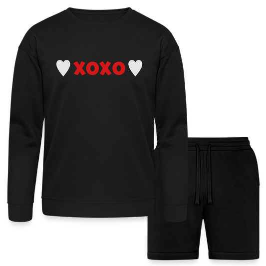 Bella + Canvas Unisex Sweatshirt & Short Set - black